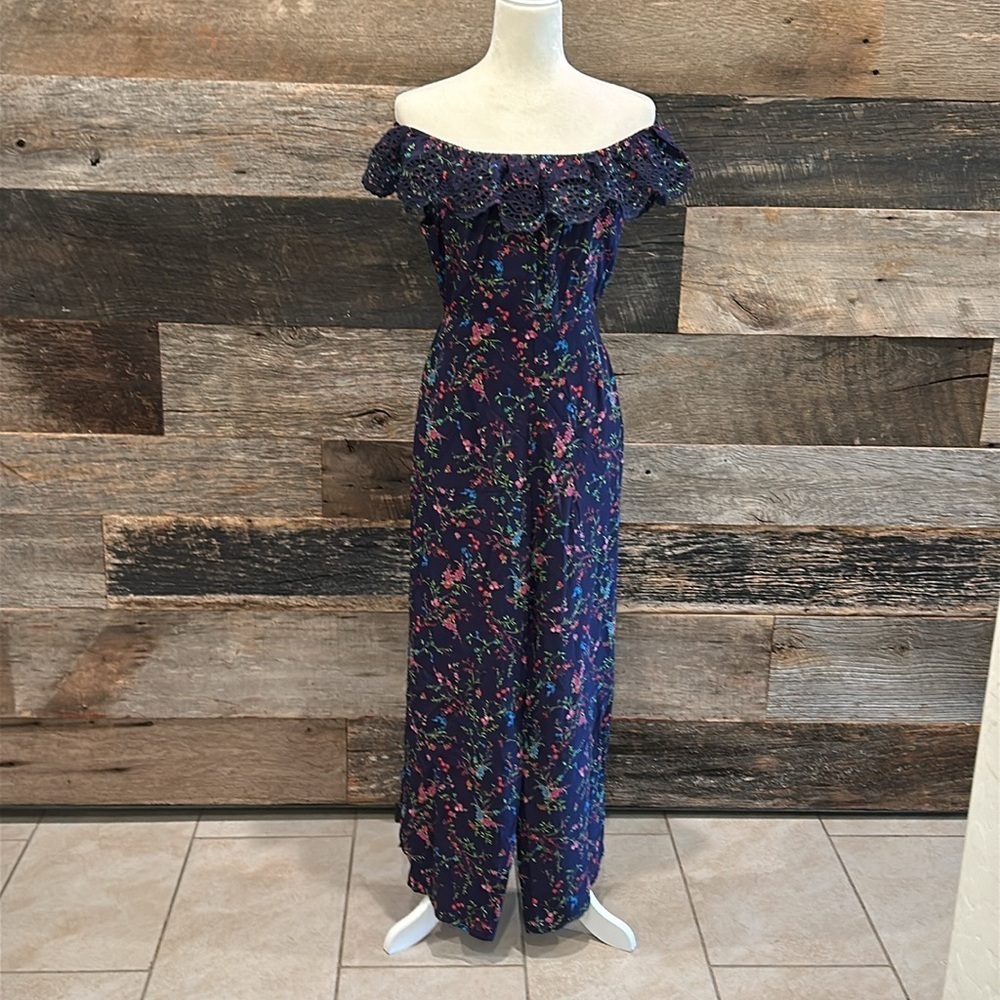 NEW Paloma Blue Floral Print Jumpsuit Medium